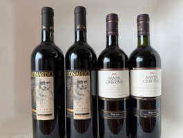 4 Flaschen Italienischer Rotwein Leonardo & Santa Cristina