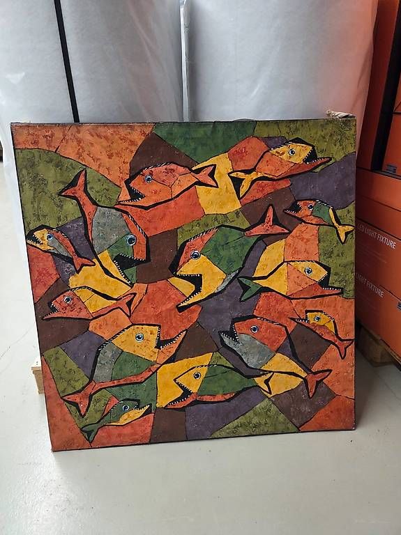 Dipinti: Bild Gemälde Leinwand 100x100cm aus Bali – Usato da Oberbüren venduto da GrowSystemAG 1