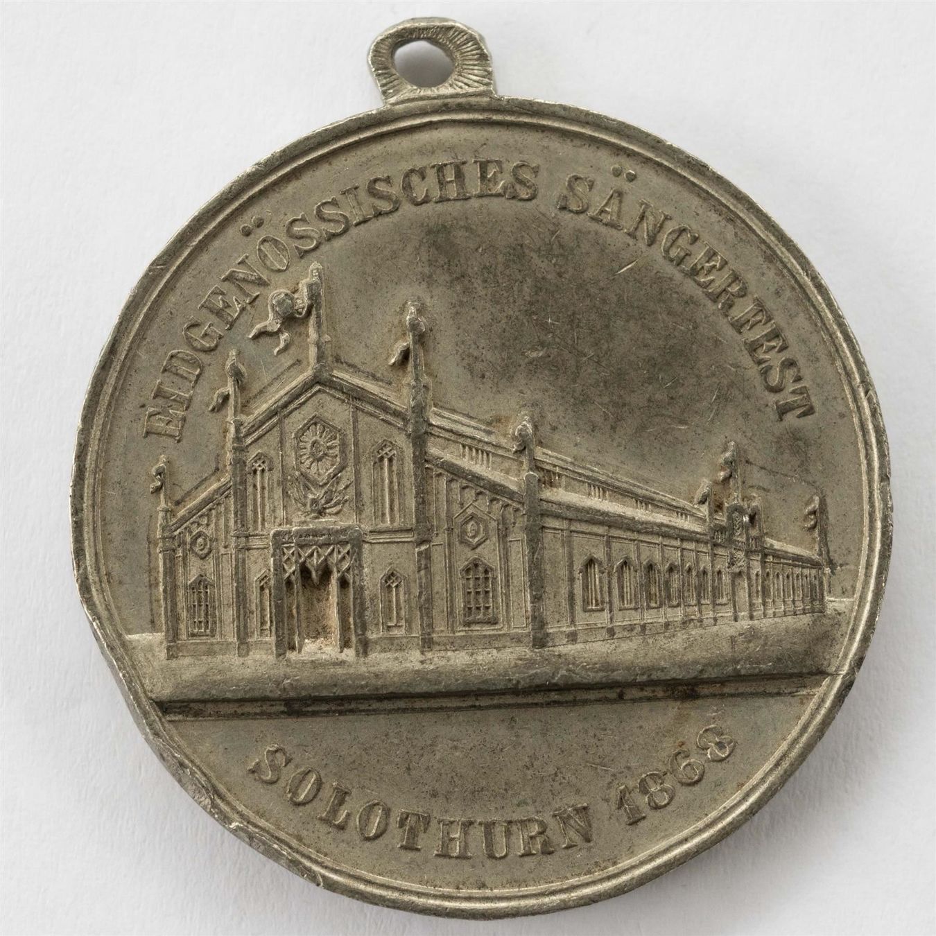 Medaglie: Medaille Eidg. Sängerfest 1868 Solothurn – Usato da Rotkreuz venduto da Swiss-Coins