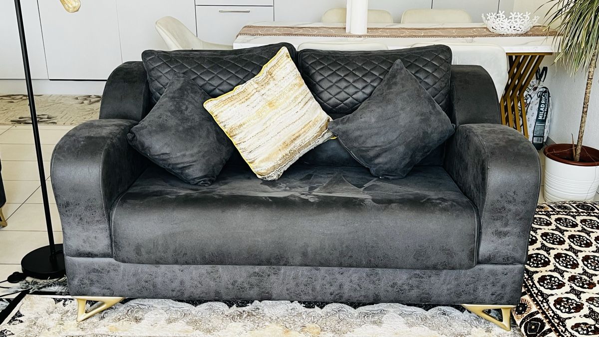 Sofas: Canapé gris matelassé bon état – Gebraucht aus Chessel von why_pxw6 1