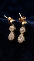 Boucles d'oreilles saphirs diamants
