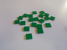 LEGO - 20 - GRÜNE - GLATTE - PLÄTTLI - 2 X 2