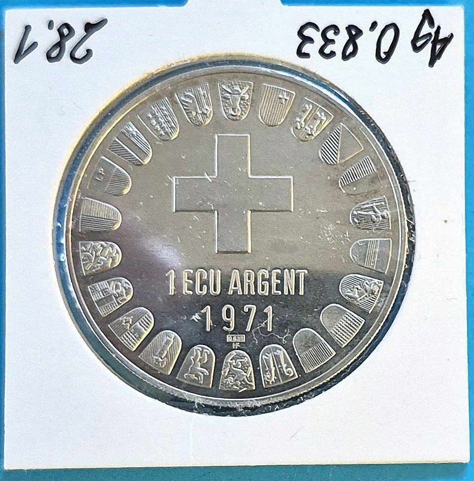 Medaglie: Silber 28gr - Silbertaler MONTREUX 1971 – Usato da Oberriet SG venduto da hansiw1969