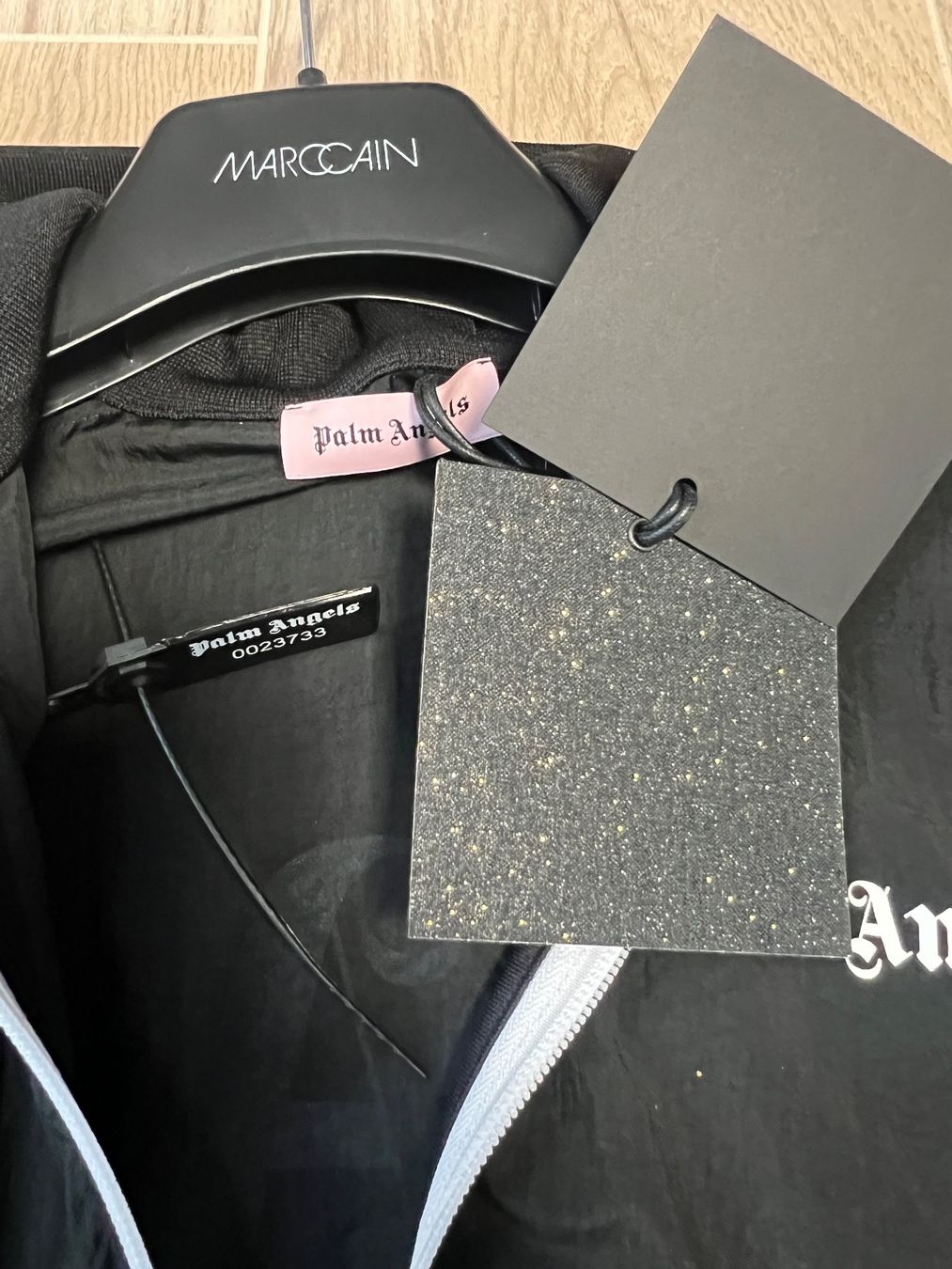 Palm Angels Giacche: Palm Angels Track Jacket – Black & White – Nuovo e nell'imballaggio originale da Epalinges venduto da nsh_t58w 5