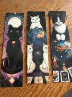 3x Lesezeichen-Buchzeichen-Katze-Mystisch-Fabelwesen-Spirit