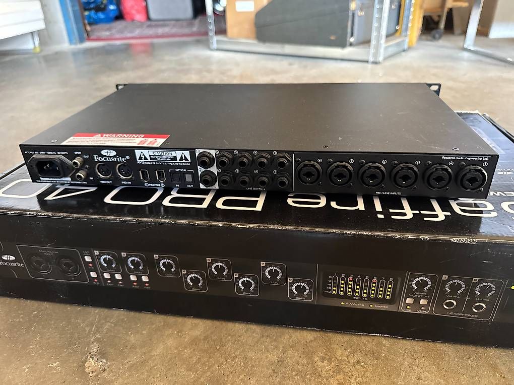 Attrezzatura per studi di registrazione: FocusriteSaffire Pro 40 Audio Interface mit 8 Vorverstärkern – Usato da Embrach venduto da CarlosTF 3