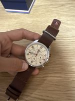 Armbanduhr Tommy Hilfiger braunes Lederband guter Zustand