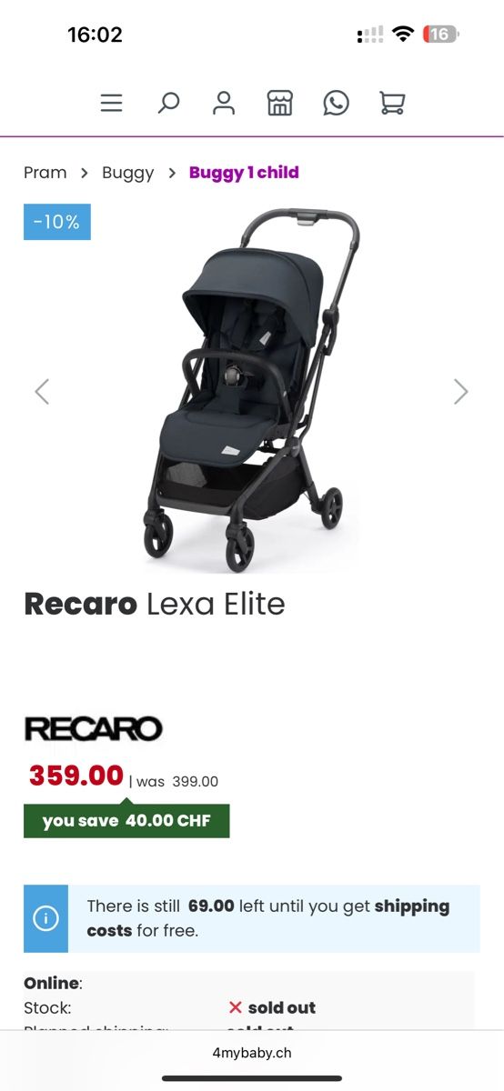 Recaro Carrozzine: Recaro Lexa Elite Buggy - Compact – Nuovo (secondo la descrizione) da Troinex venduto da AnnaAbanin