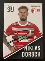Niklas Dorsch Autogrammkarte FCA Saison 22/23 signiert