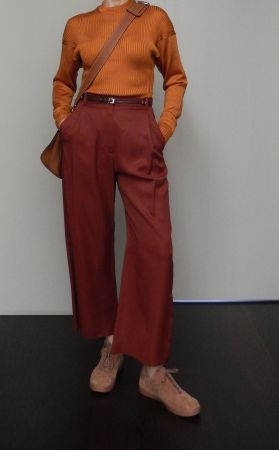 Orig. JIL SANDER hochsitzende Bundfaltenhose Gr. 36