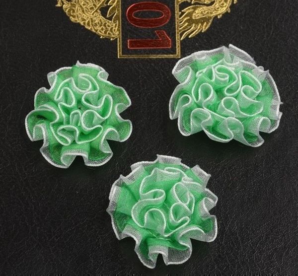 Tissus: Fleur organza 2 tons VERT 3cm – Neuf avec emballage d'origine à St-Imier par goodber 1