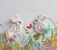 2 Stück Häschen Paar gehäkelt (Hase) 724