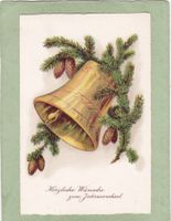 Kitsch Glocke Tannenast  Jahreswechsel 1933