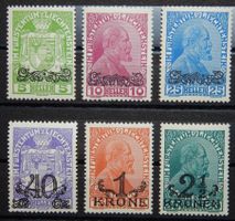 Liechtenstein Kat. 11-16 * 1920 Kat. 30 Euro