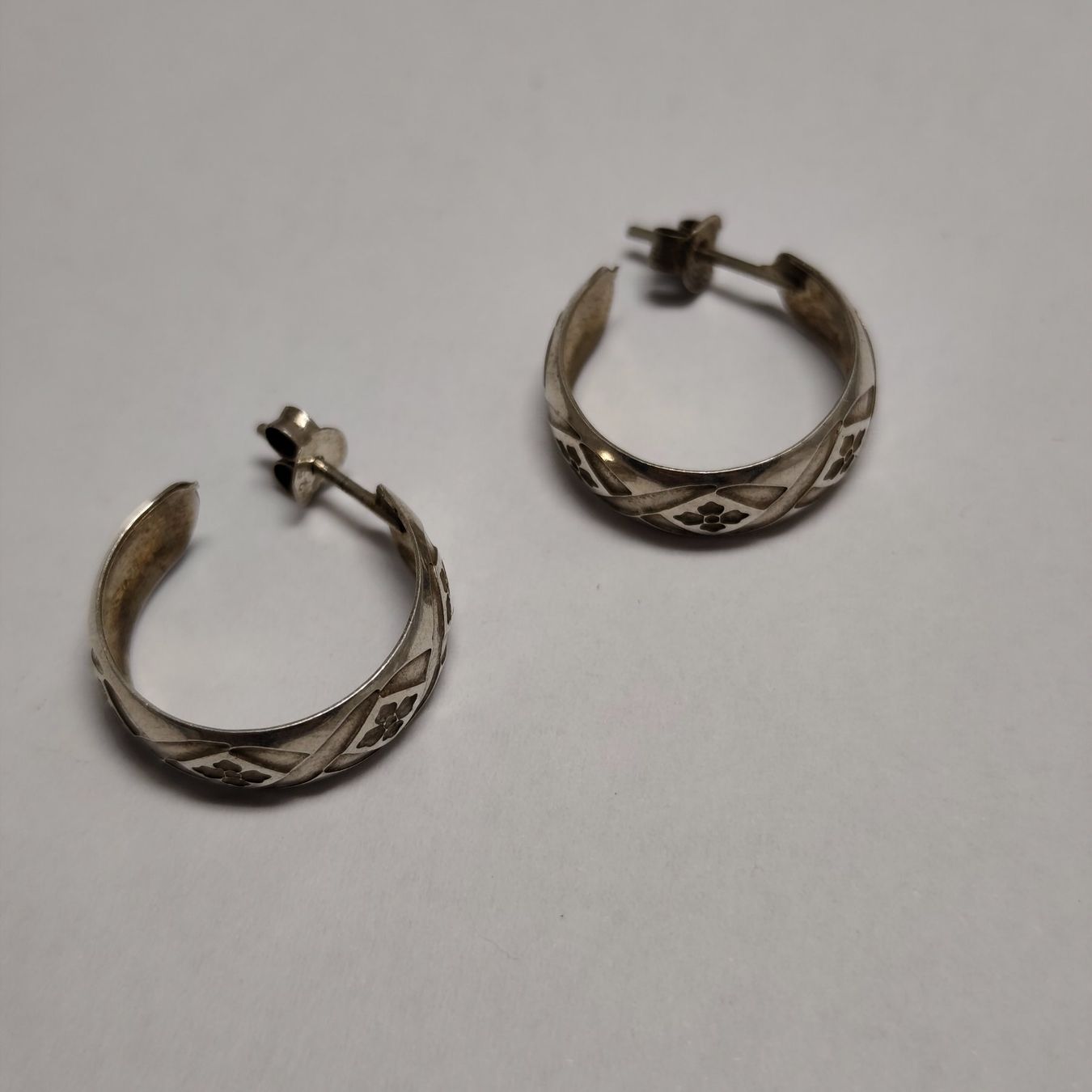 Orecchini pendenti & Orecchini a lobo: Vintage Silver silber Stud Earrings Boucles d'Oreilles #A3 – Usato da Châtelaine venduto da Tropic.Watch2 1