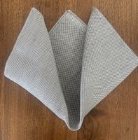 Edles Einstecktuch / Pochette aus Silk & Leinen-Mikromuster