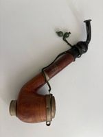 Antike Pfeife aus Holz mit Deckel