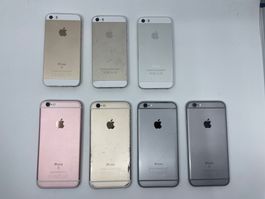 Konvolut 7 defekte iPhones mit Displayschaden (SE, 5s, 6-6s)