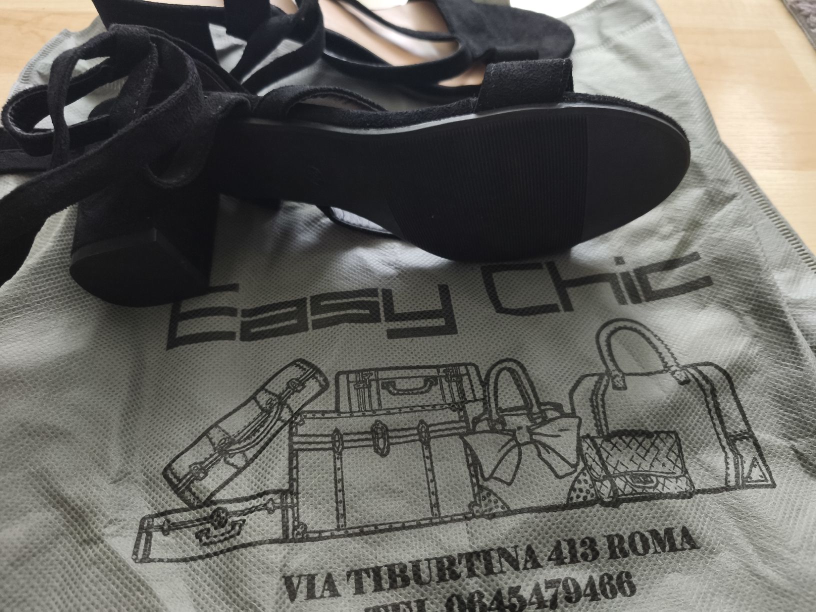 Scarpe da donna: Schwarze Sandalen "Easy Chic" mit Bändel, Grösse 38 – Nuovo (secondo la descrizione) da Holziken venduto da dwo_2qws 1