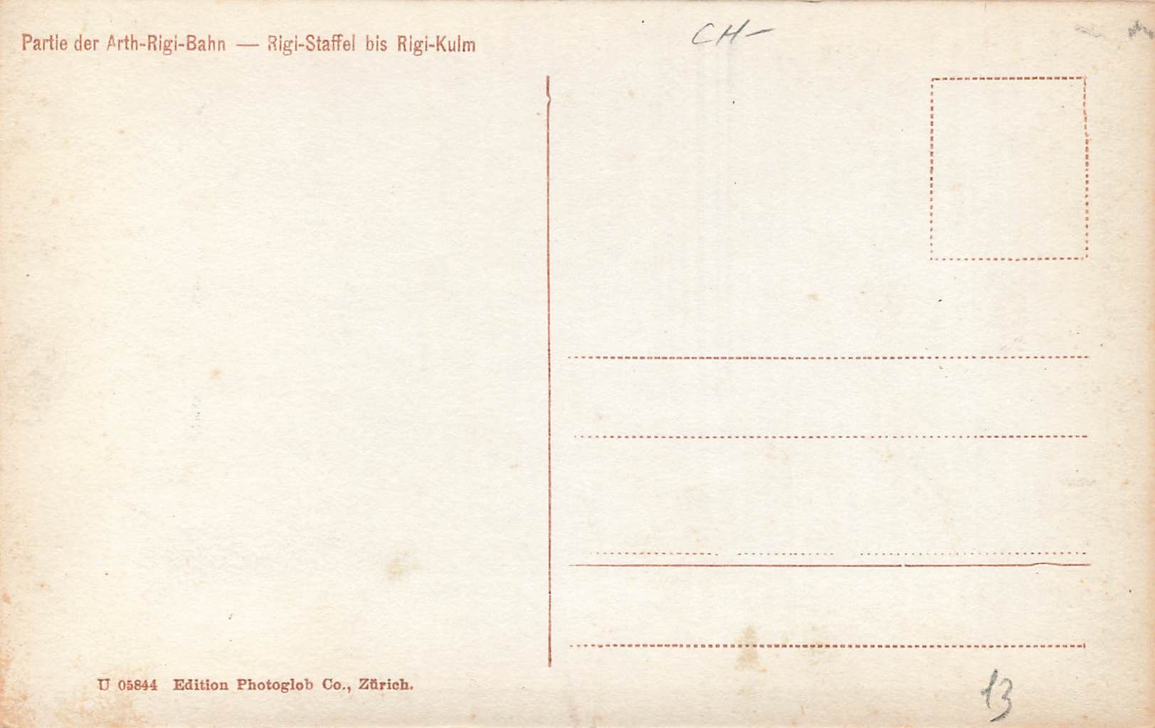 Cartoline postali: ARB Arth Rigi Bahn Kräbelwand Gestell – Usato da Biasca venduto da Blenio71 1