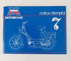 Betriebsanleitung Mofa Motobecane 7 mit Garantiekarte Töffli