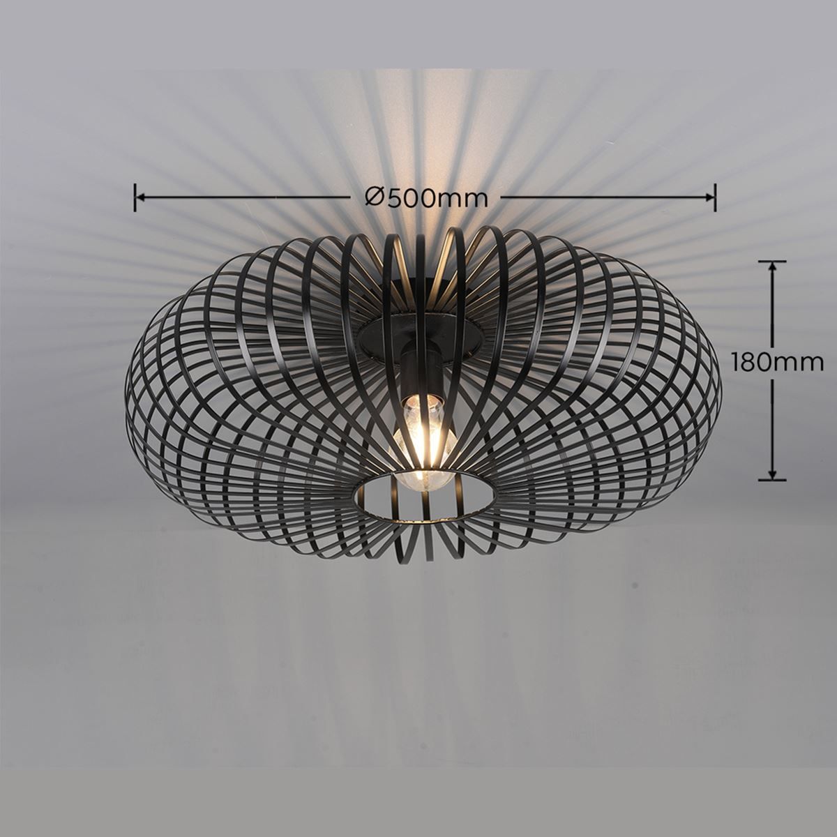 Lampadari & plafoniere: Deckenleuchte, Schwarz, 50 cm Ø – Nuovo (secondo la descrizione) da Kreuzlingen venduto da Smart-Light 2