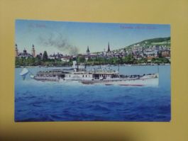 AK Schiff Color Dampfer Stadt Zürich