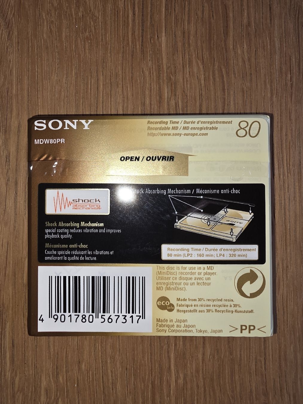 4 Stück SONY MDW-80PR MiniDisc Recordable, original verpackt (Neu ...