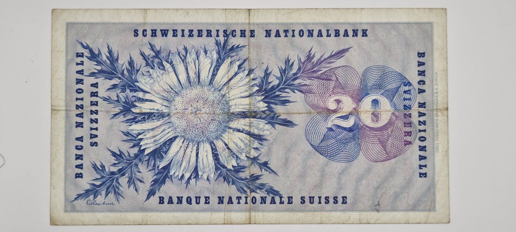 Banknoten: Note 20 FR 1958 – Gebraucht aus Bure von chap981 1
