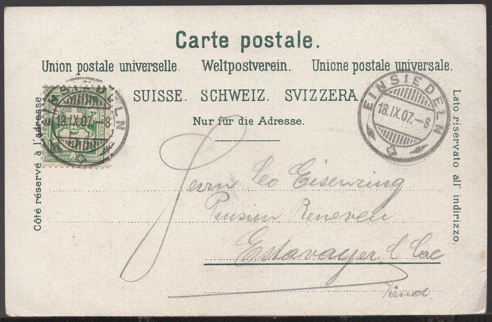 : Gruss  aus  Meilen  Litho  1907 – Usato da Aarau venduto da kufi44 2