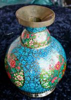 Vintage Vase aus Kashmiri Papier-mâché, 29 cm hoch