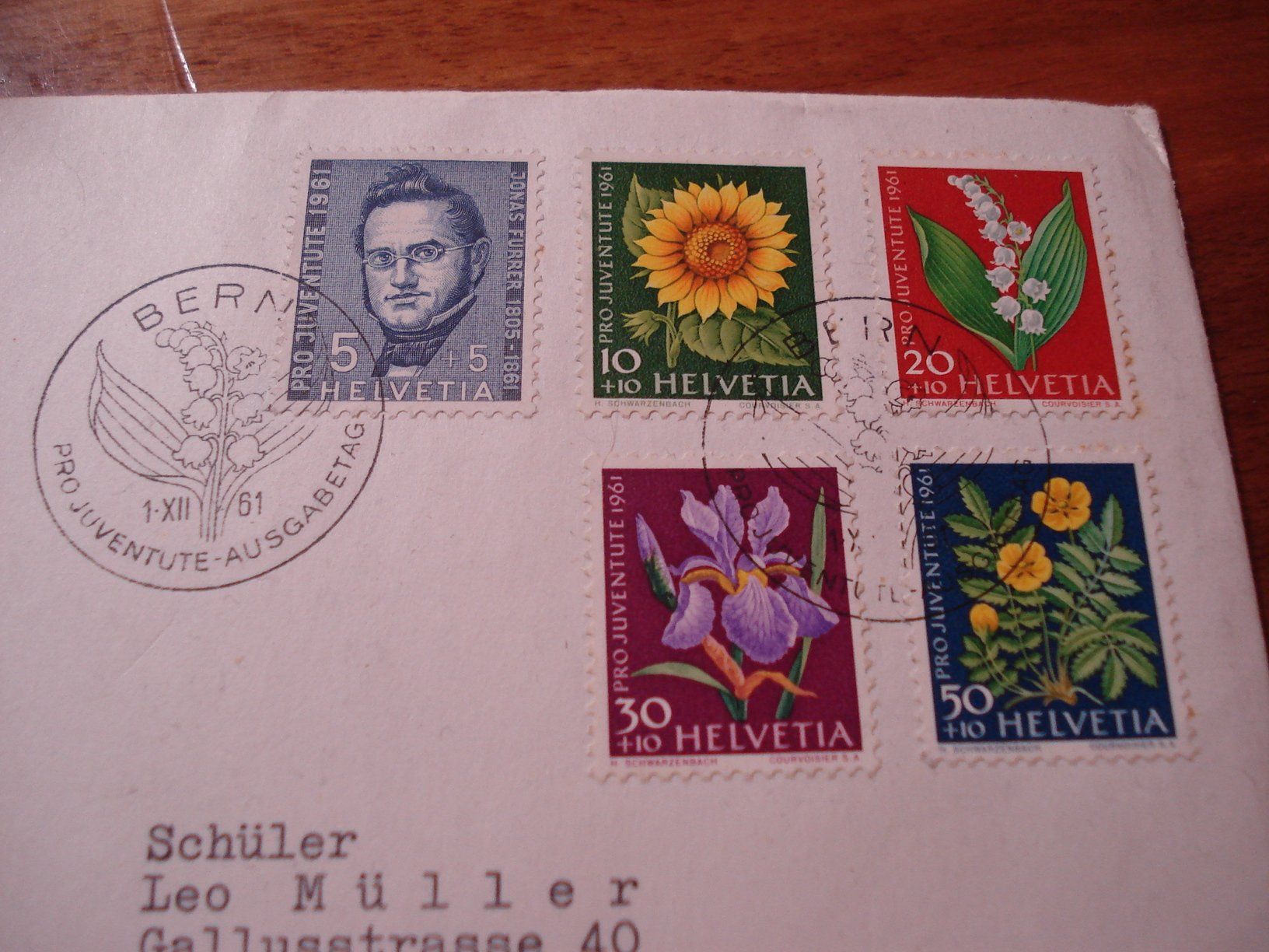 Tutti i francobolli: FDC Pro Juventute 1961, gelaufen – Usato da Niederwil AG venduto da morostahu 1