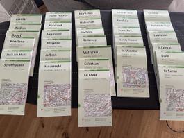 30 Stück Original Schweizer Landkarten
