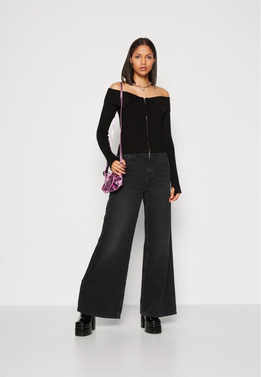 Jeans: Flared Jeans  / Culotte - black denim – Nuovo e nell'imballaggio originale da Zürich venduto da luxuryoutlet1