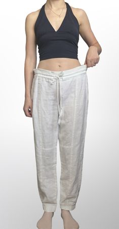 NILE Pantalon en lin 100% lin M / Leinenhose