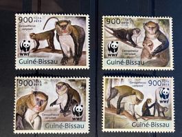WWF Guinea-Bissau 2013 Satz Affen Postfrisch