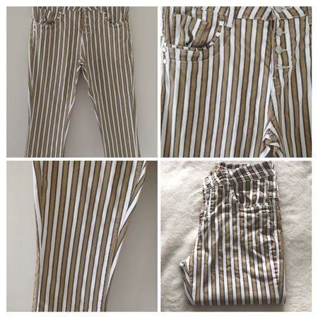 3/4 Hose beige gestreift 36 - Chicorée - Spendenaktion