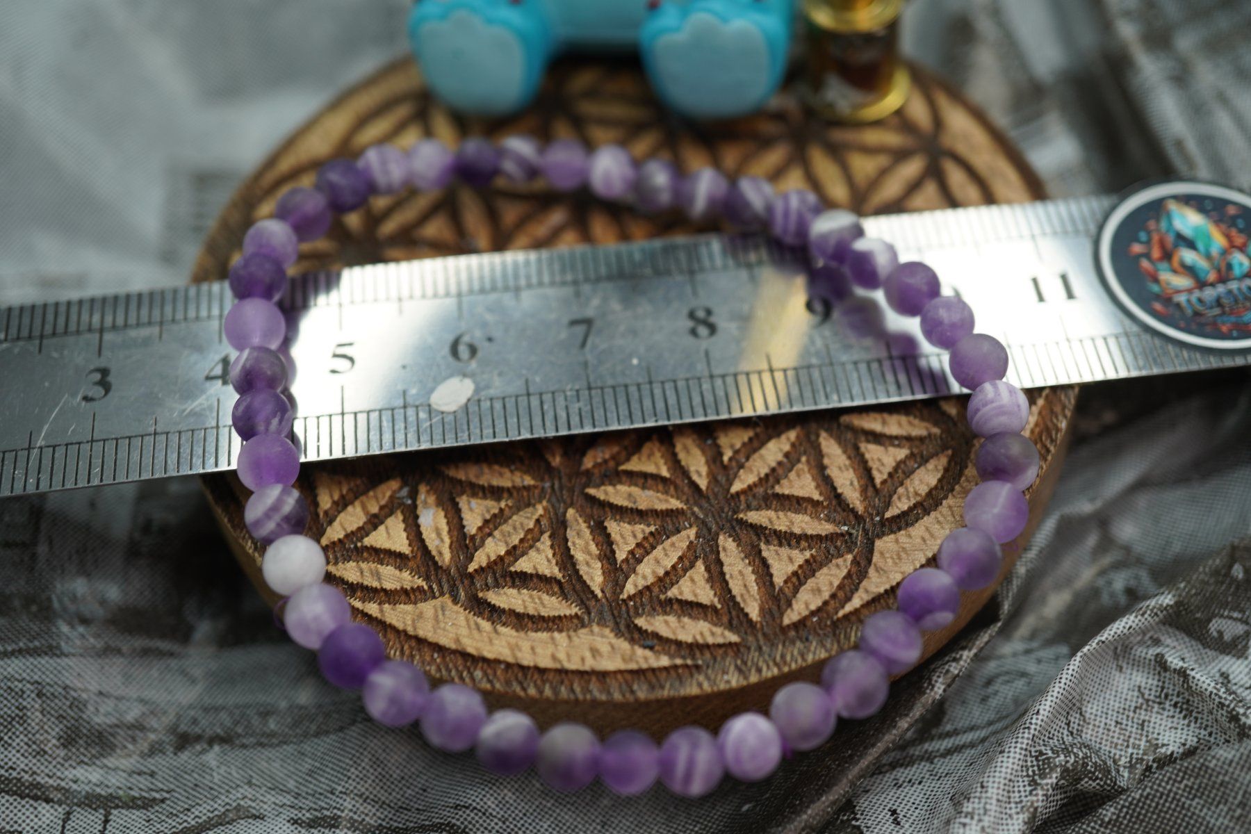 Mineralien & Heilsteine: Amethyst   Matt  Kugel  Armband mit Gummizug – Neu und originalverpackt aus Eschenbach SG von topstone 2