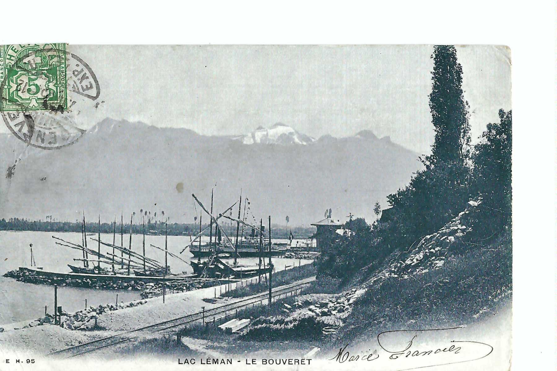 Cartoline postali: Le Bouveret Lac Léman 1905 – Usato da Thun venduto da 44wart