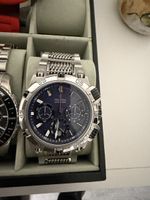 Herrenuhr Festina Chrono Bike blau Armband Stahl 48mm