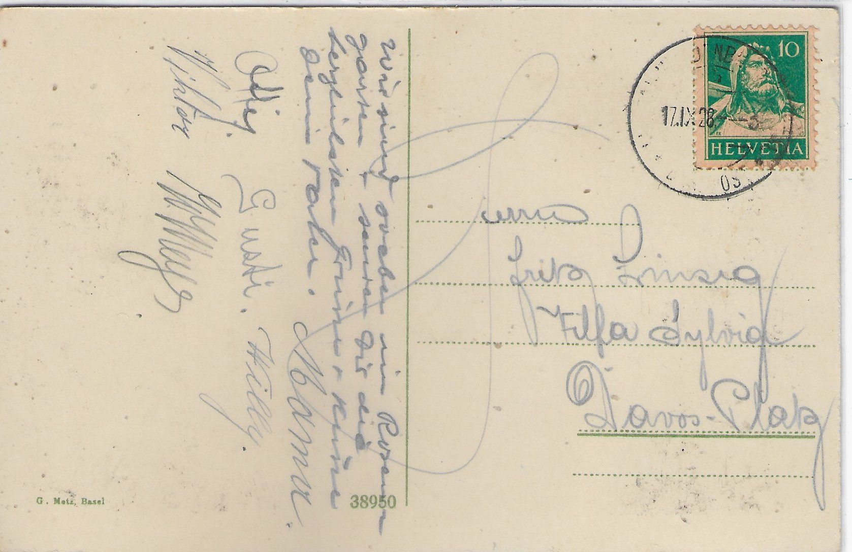 Cartoline postali: Langenbruck - Generalansicht mit Kuhherde – Usato da Ettingen venduto da Kartenplanet 1