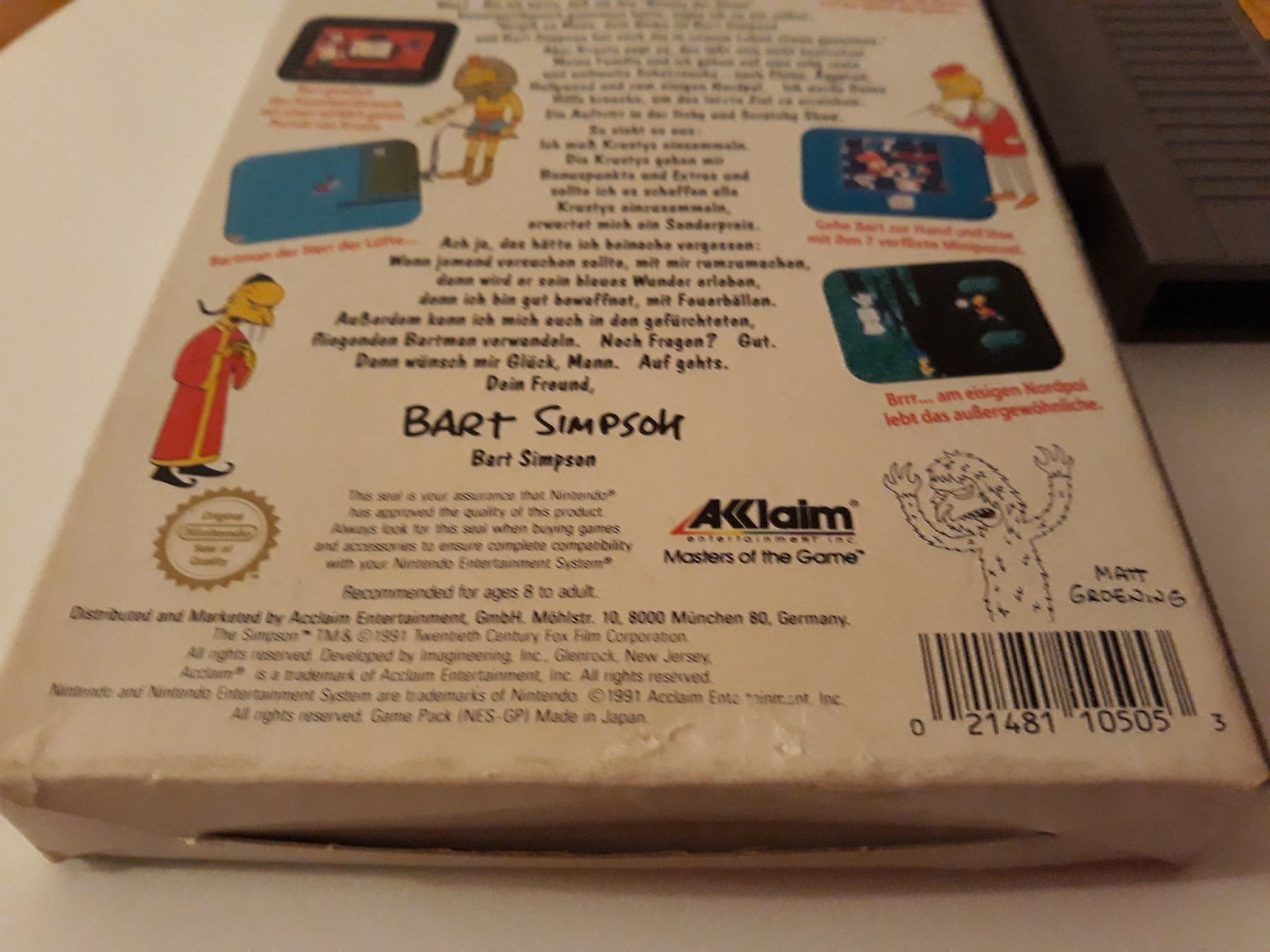 Giochi: Simpsons Bart vs. the World Nintendo NES – Usato da Aarau venduto da Kaesekuchen2000 2