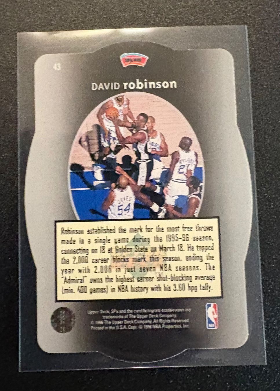 Nba Carte collezionabili: NBA David Robinson SPX 96 Card – Nuovo (secondo la descrizione) da Muttenz venduto da joba23 1