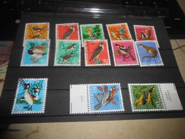 Briefmarken Vögel Set Pro Juventute Sammlung
