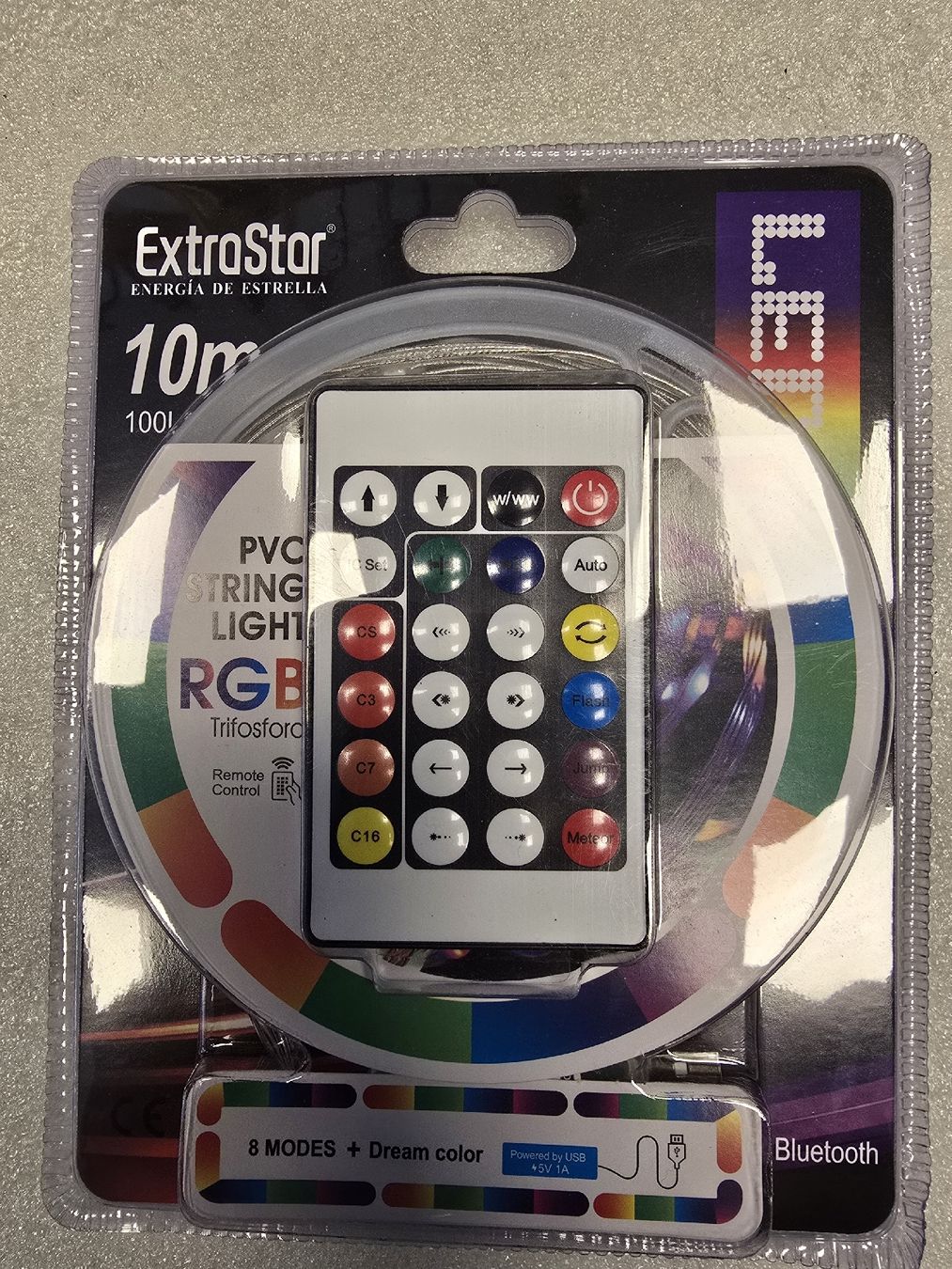 Ghirlande e barre luminose: ExtraStar RGB LED string light (10 m, USB-powered + Remote – Nuovo e nell'imballaggio originale da Zürich venduto da Roy-Events-Zurich