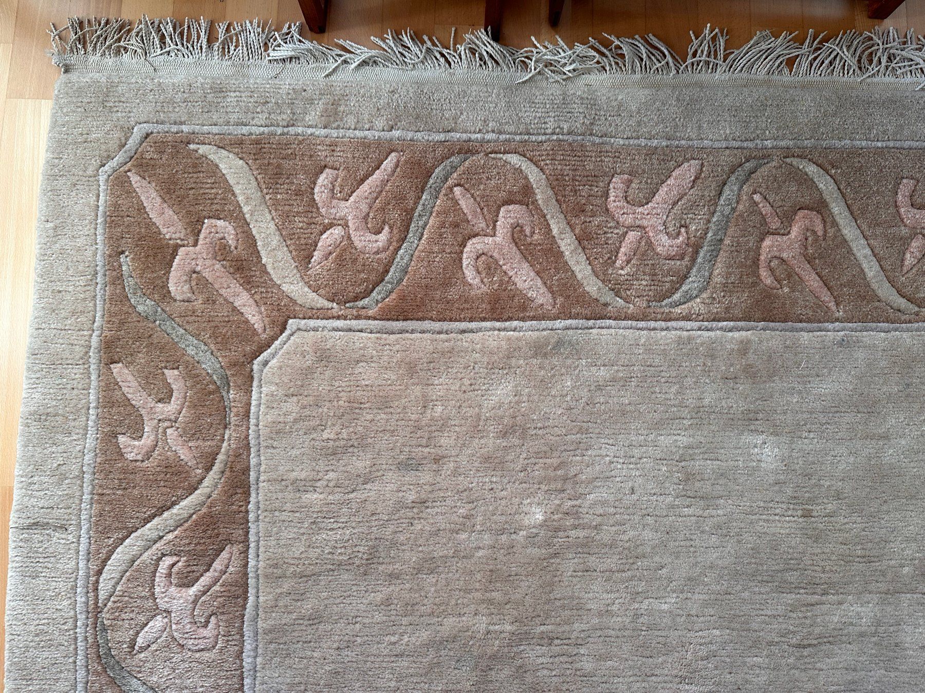 Teppiche: Moderner Orientteppich beige braun mit Fransen gebraucht – Gebraucht aus Kirchlindach von nurapolis 2