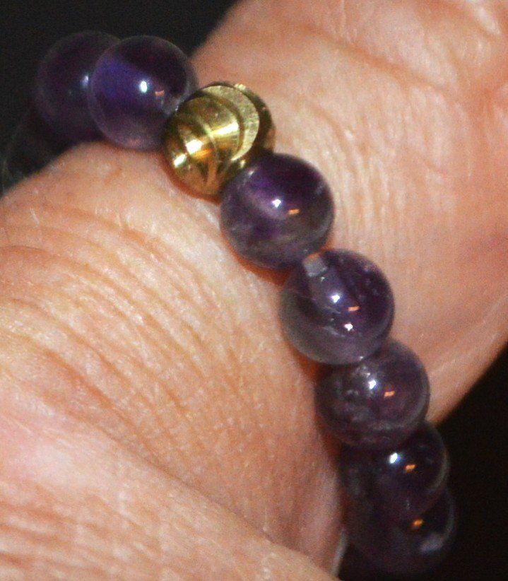 Anelli: Ring X-65 – Amethyst Kugeln – elastisch – Nuovo e nell'imballaggio originale da Goldiwil (Thun) venduto da han_v5b7 1