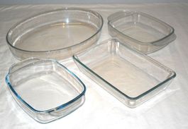 Diverse Gratinformen , Glas