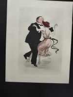 Stampe danse tango vals. signé Sem 29*23cm