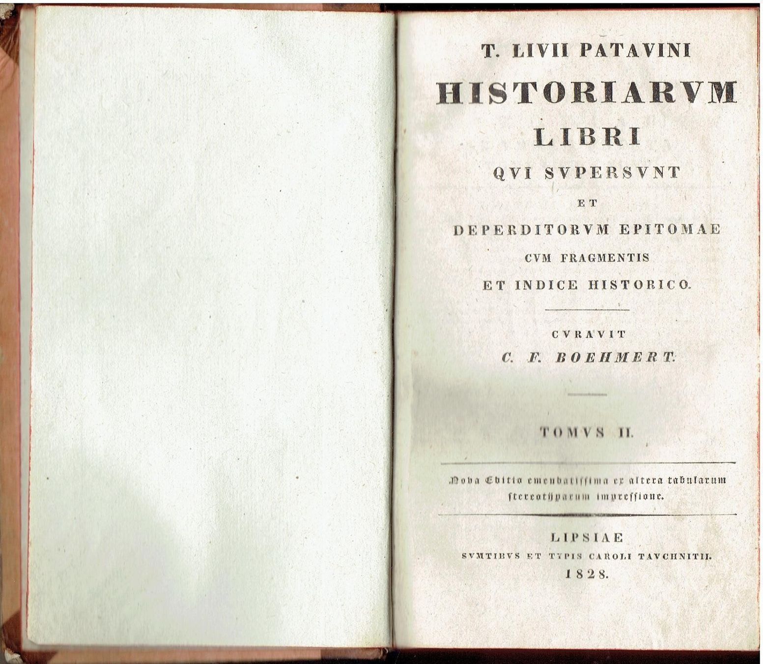 Livres: Historiarum Libri 1828 – D'occasion à Flims - Dorf par Stagediver